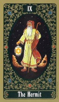 The Hermit in the deck Russian Tarot of St. Petersburg