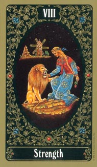 Strength in the deck Russian Tarot of St. Petersburg