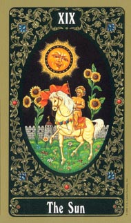 The Sun in the deck Russian Tarot of St. Petersburg