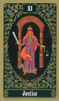 Justice  in the deck Russian Tarot of St. Petersburg