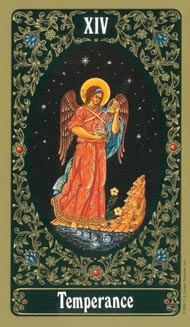 Temperance in the deck Russian Tarot of St. Petersburg