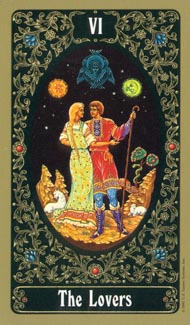 The Lovers in the deck Russian Tarot of St. Petersburg