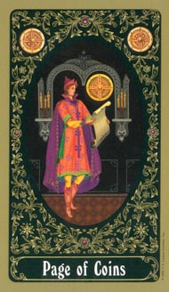 Page of Pentacles in the deck Russian Tarot of St. Petersburg