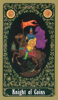 Knight of Pentacles in the deck Russian Tarot of St. Petersburg