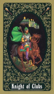 Knight of Wands in the deck Russian Tarot of St. Petersburg