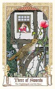 Three of Swords in the deck Fairytale Tarot