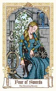 Four of Swords in the deck Fairytale Tarot