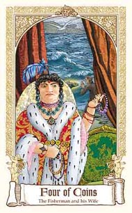 Four of Pentacles in the deck Fairytale Tarot