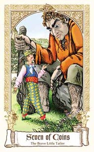 Seven of Pentacles in the deck Fairytale Tarot