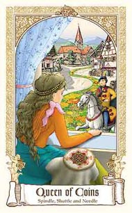 Queen of Pentacles in the deck Fairytale Tarot