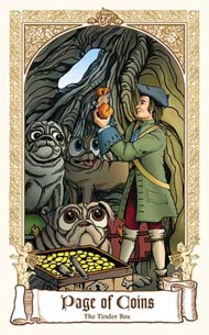 Page of Pentacles in the deck Fairytale Tarot