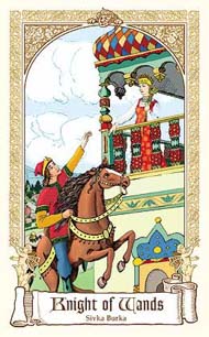 Knight of Wands in the deck Fairytale Tarot