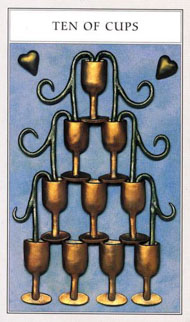 Ten of Cups in the deck Renaissance Tarot Modern