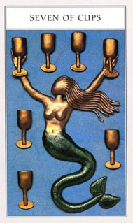 Seven of Cups in the deck Renaissance Tarot Modern