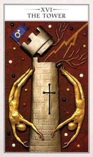 The Tower in the deck Renaissance Tarot Modern