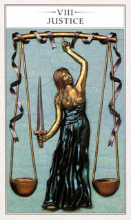 Strength in the deck Renaissance Tarot Modern