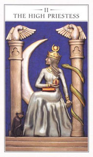 The High Priestess in the deck Renaissance Tarot Modern