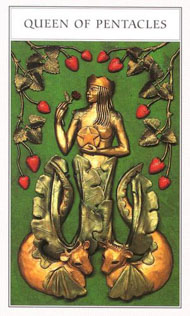 Queen of Pentacles in the deck Renaissance Tarot Modern