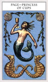 Page of Cups in the deck Renaissance Tarot Modern