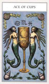 Ace of Cups in the deck Renaissance Tarot Modern