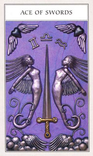 Ace of Swords in the deck Renaissance Tarot Modern