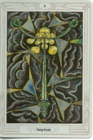 Three of Swords in the deck Thoth Tarot