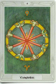 Four of Wands in the deck Thoth Tarot