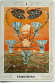 Five of Cups in the deck Thoth Tarot