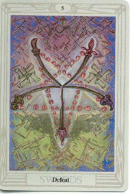 Five of Swords in the deck Thoth Tarot