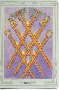 Six of Wands in the deck Thoth Tarot
