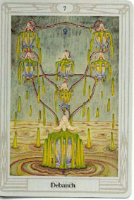 Seven of Cups in the deck Thoth Tarot