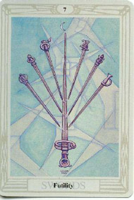 Seven of Swords in the deck Thoth Tarot