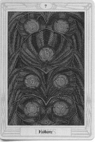 Seven of Pentacles in the deck Thoth Tarot