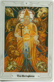 The Hierophant in the deck Thoth Tarot