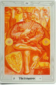 The Emperor in the deck Thoth Tarot