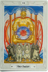 The Chariot in the deck Thoth Tarot