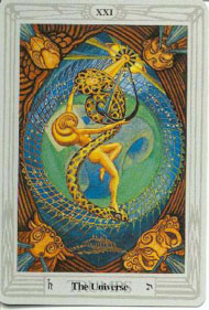 The World in the deck Thoth Tarot