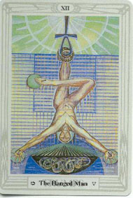 The Hanged Man in the deck Thoth Tarot