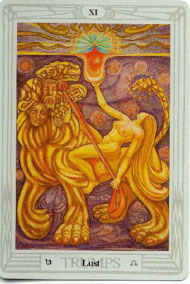 Strength in the deck Thoth Tarot