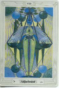 Justice  in the deck Thoth Tarot