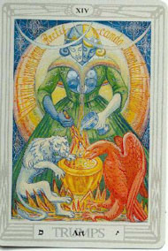 Temperance in the deck Thoth Tarot