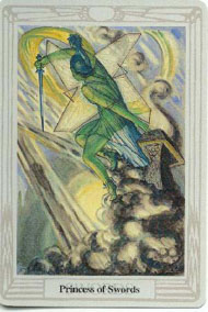 Queen of Swords in the deck Thoth Tarot