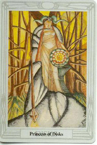 Queen of Pentacles in the deck Thoth Tarot