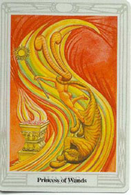 Queen of Wands in the deck Thoth Tarot