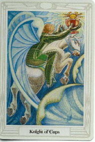 Knight of Cups in the deck Thoth Tarot