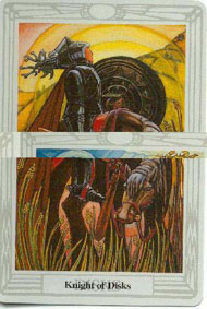 Knight of Pentacles in the deck Thoth Tarot