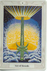 Ace of Swords in the deck Thoth Tarot