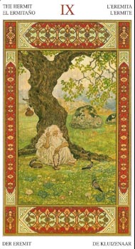 The Hermit in the deck Tarot of the Thousand and One Nights