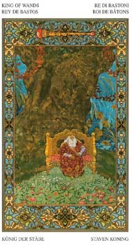 King of Wands in the deck Tarot of the Thousand and One Nights