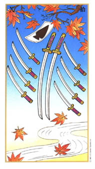 Ten of Swords in the deck Ukiyoe Tarot